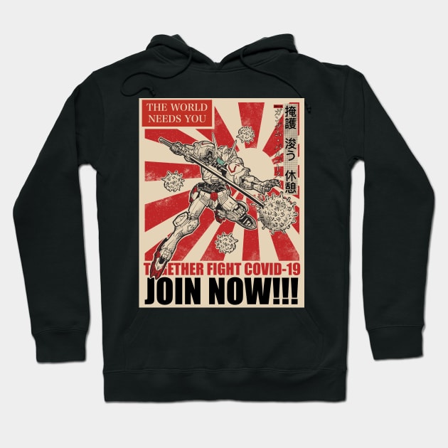 Join Barbatos Fight Virus Hoodie by kimikodesign